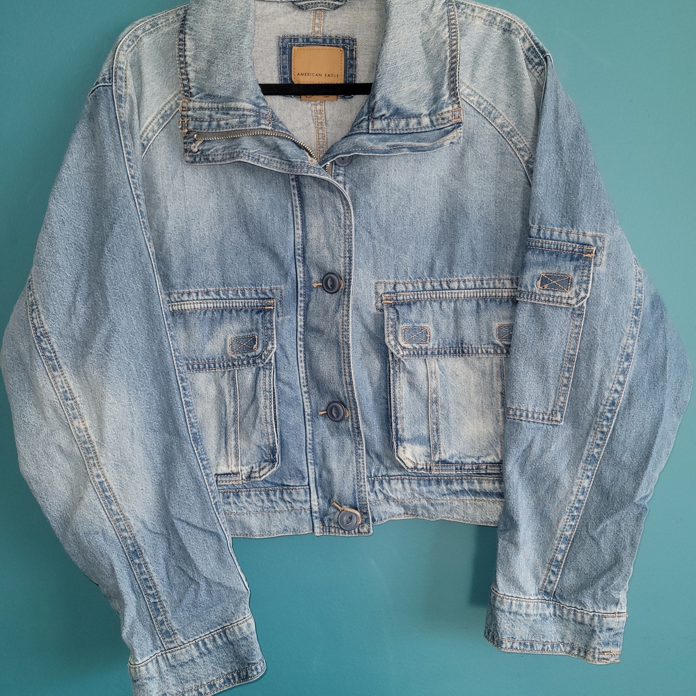 American Eagle Outfitters Light Blue Jean Jacket